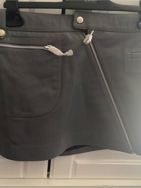 Walter Baker Gray Leather Skirt NWT size 4